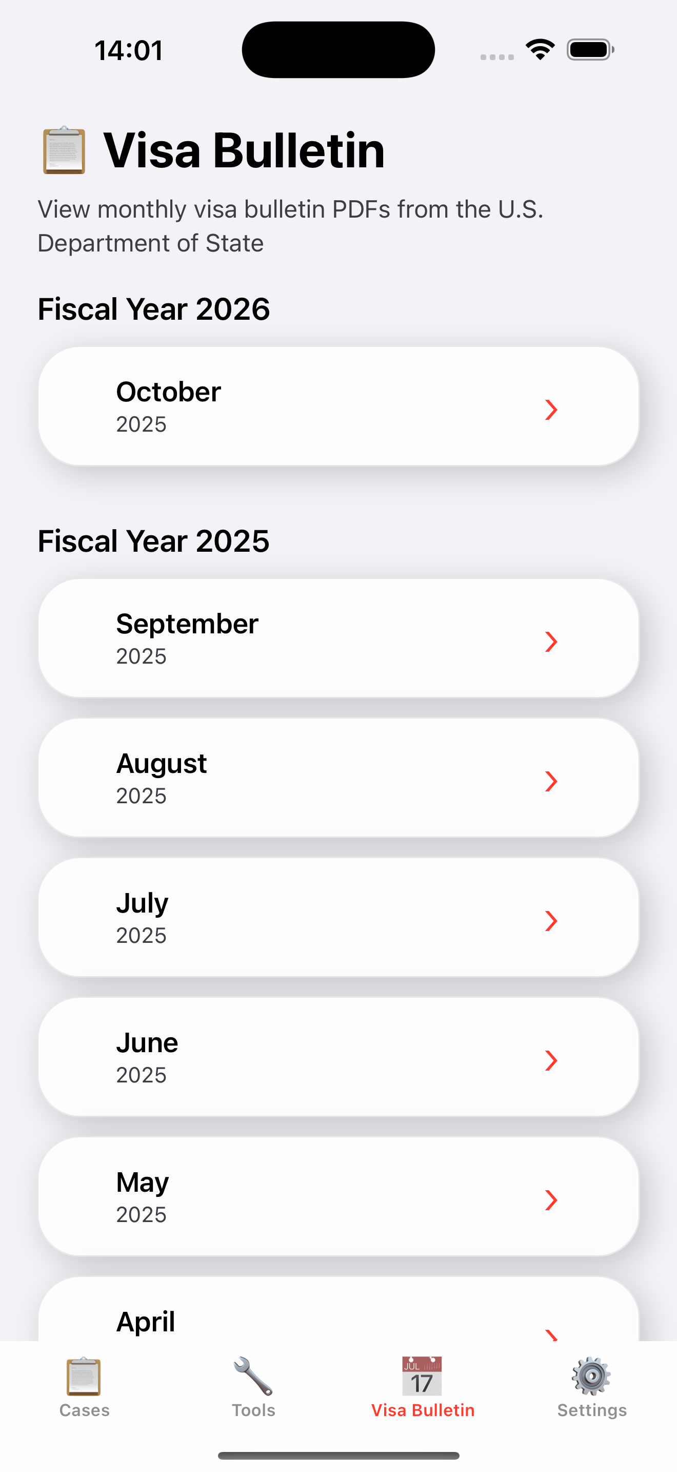 Visa Bulletin - Priority dates and visa availability